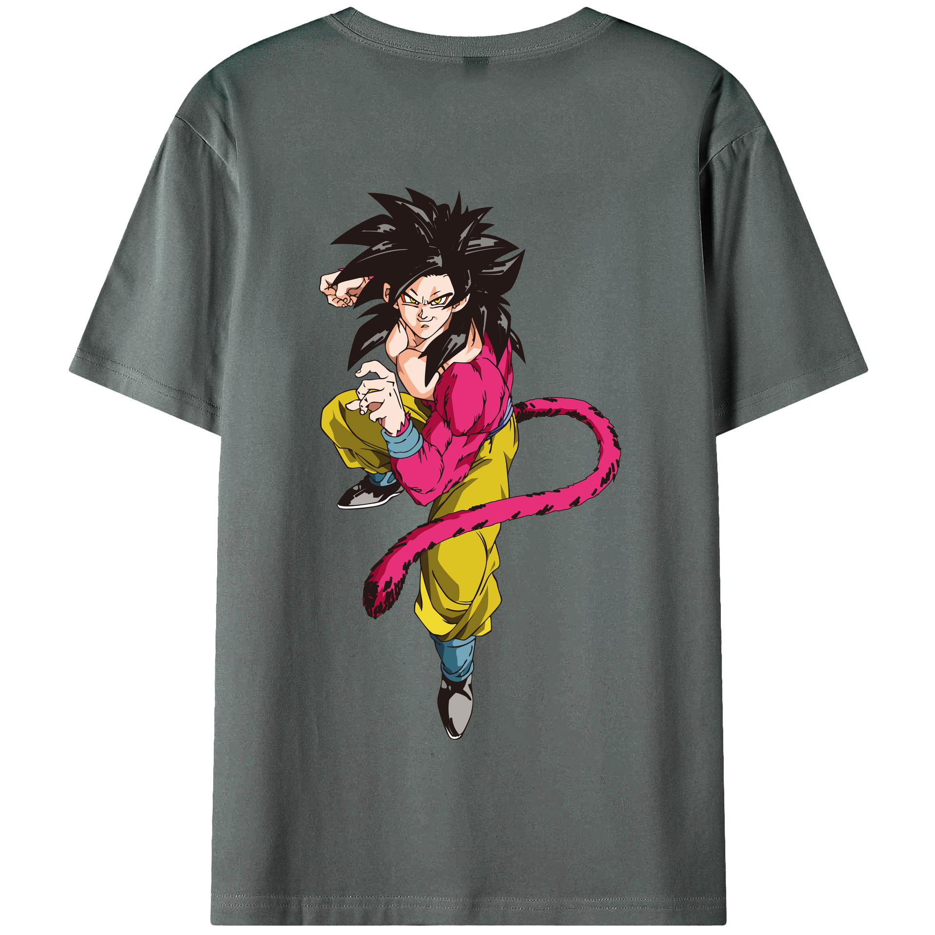 （画像用） ドラゴンボール 孫悟空（そん ごくう）Son Goku カカロット DRAGON BALL Kakarotto 綿100％半袖Tシャツ（背面プリント）